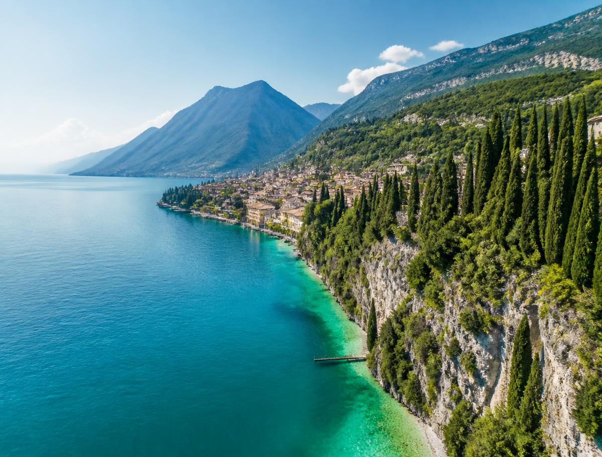 Lake Garda shoreline in northern Italy